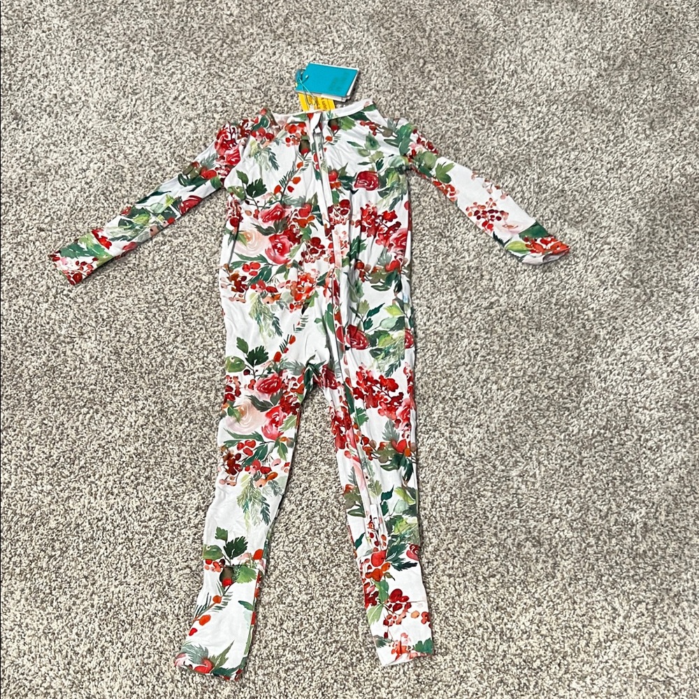 NWT Posh Peanut Holiday Floral Bamboo Sleeper